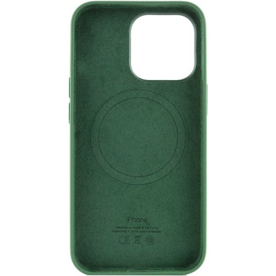 Чохол Silicone case (AAA) full with Magsafe and Animation для Apple iPhone 13 Pro (6.1") Зелений / Clover