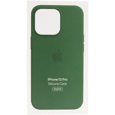 Чохол Silicone case (AAA) full with Magsafe and Animation для Apple iPhone 13 Pro (6.1") Зелений / Clover
