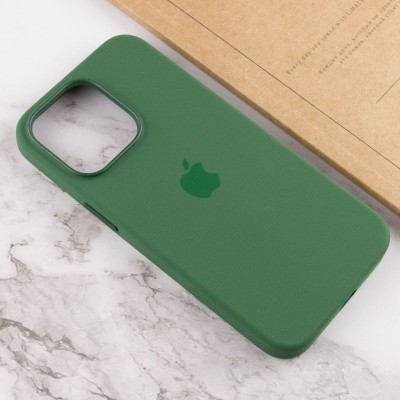 Чохол Silicone case (AAA) full with Magsafe and Animation для Apple iPhone 13 Pro (6.1") Зелений / Clover