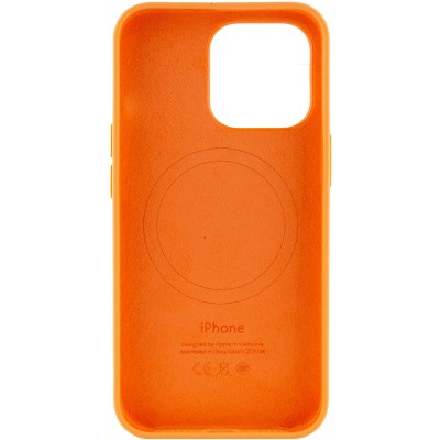 Чохол Silicone case (AAA) full with Magsafe and Animation для Apple iPhone 13 Pro Max (6.7") Помаранчевий / Marigold