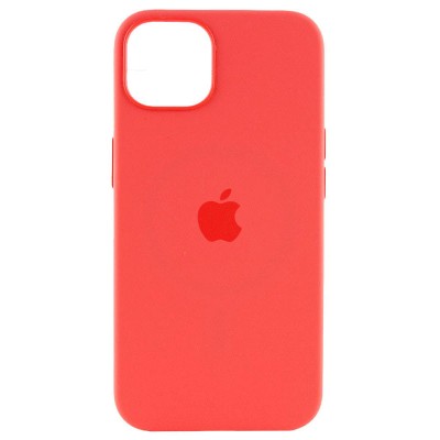 Чохол Silicone case (AAA) full with Magsafe and Animation для Apple iPhone 15 Plus (6.7") Червоний / Guava