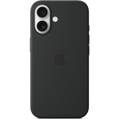 Чохол Silicone case (AAA) full with Magsafe and Animation для Apple iPhone 16 (6.1") Black