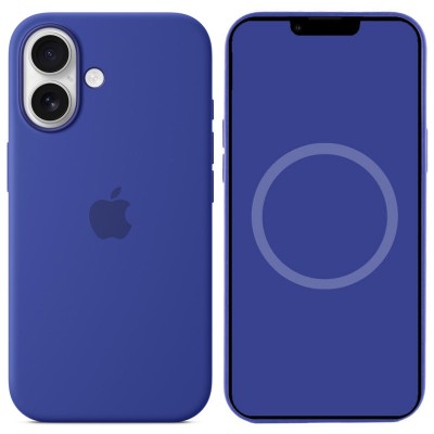 Чохол Silicone case (AAA) full with Magsafe and Animation для Apple iPhone 16 (6.1") Синій / Ultramarine Чохол Silicone case (AAA) full with Magsafe and Animation для Apple iPhone 16 (6.1") Синій / Ultramarine