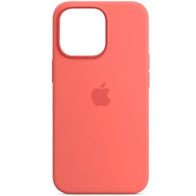 Чохол Silicone case (AAA) full with Magsafe для Apple iPhone 13 Pro (6.1") Рожевий / Pink Pomelo Чохол Silicone case (AAA) full with Magsafe для Apple iPhone 13 Pro (6.1") Рожевий / Pink Pomelo