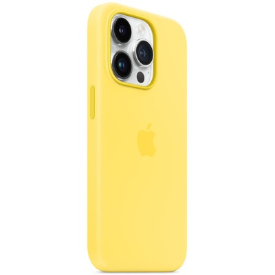 Чохол Silicone case (AAA) full with Magsafe для Apple iPhone 14 Pro (6.1") Жовтий / Canary Yellow