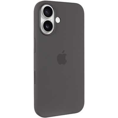 Чохол Silicone case (AAA) with Magsafe and Animation (button) для Apple iPhone 16 (6.1") Stone Grey