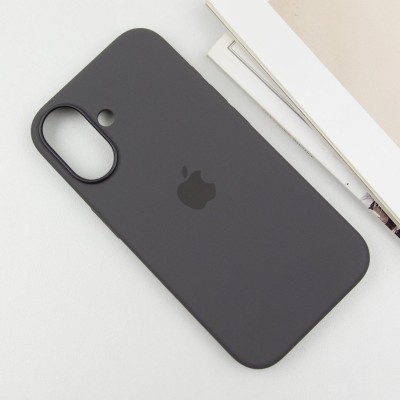 Чохол Silicone case (AAA) with Magsafe and Animation (button) для Apple iPhone 16 (6.1") Stone Grey
