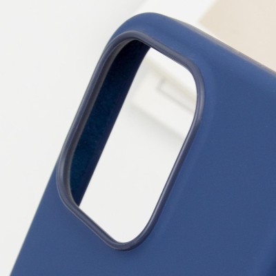 Чохол Silicone case (AAA) with Magsafe and Animation (button) для Apple iPhone 16 Pro (6.3") Denim