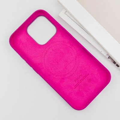 Чохол Silicone case (AAA) with Magsafe and Animation (button) для Apple iPhone 16 Pro (6.3") Fuchsia Чохол Silicone case (AAA) with Magsafe and Animation (button) для Apple iPhone 16 Pro (6.3") Fuchsia