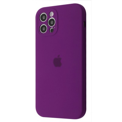 Чохол Silicone Case Camera Protection iPhone 12 Pro purple