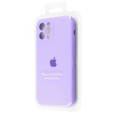 Чохол Silicone Case Camera Protection iPhone 12 Pro purple