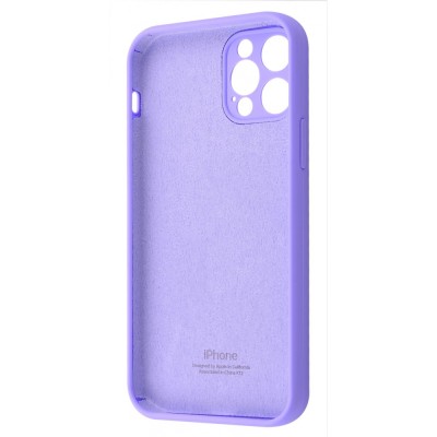 Чохол Silicone Case Camera Protection iPhone 12 Pro purple