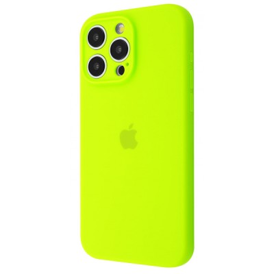 Чохол Silicone Case Camera Protection iPhone 14 Pro Max lime green