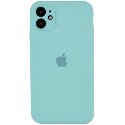 Чохол Silicone Case Full Camera Protective (AA) для Apple iPhone 12 (6.1") Бірюзовий / Marine Green Чохол Silicone Case Full Camera Protective (AA) для Apple iPhone 12 (6.1") Бірюзовий / Marine Green
