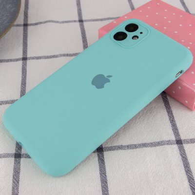 Чохол Silicone Case Full Camera Protective (AA) для Apple iPhone 12 (6.1") Бірюзовий / Marine Green Чохол Silicone Case Full Camera Protective (AA) для Apple iPhone 12 (6.1") Бірюзовий / Marine Green