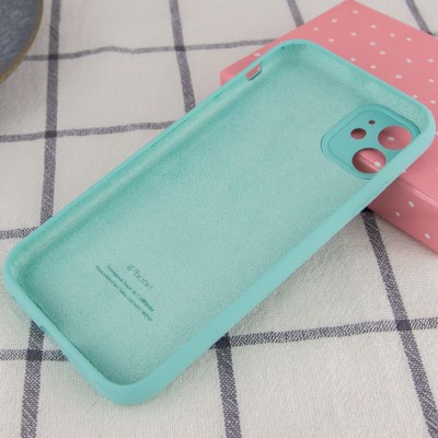 Чохол Silicone Case Full Camera Protective (AA) для Apple iPhone 12 (6.1") Бірюзовий / Marine Green Чохол Silicone Case Full Camera Protective (AA) для Apple iPhone 12 (6.1") Бірюзовий / Marine Green