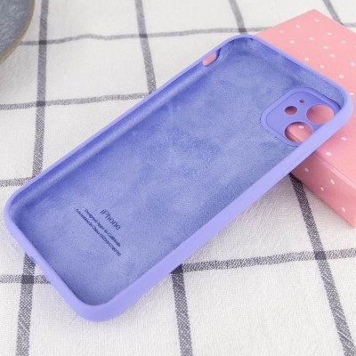 Чохол Silicone Case Full Camera Protective (AA) для Apple iPhone 12 (6.1") Бузковий / Dasheen Чохол Silicone Case Full Camera Protective (AA) для Apple iPhone 12 (6.1") Бузковий / Dasheen