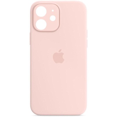 Чохол Silicone Case Full Camera Protective (AA) для Apple iPhone 12 (6.1") Рожевий / Chalk Pink