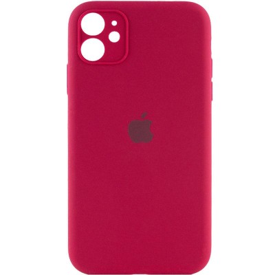 Чохол Silicone Case Full Camera Protective (AA) для Apple iPhone 12 (6.1") Червоний / Rose Red Чохол Silicone Case Full Camera Protective (AA) для Apple iPhone 12 (6.1") Червоний / Rose Red