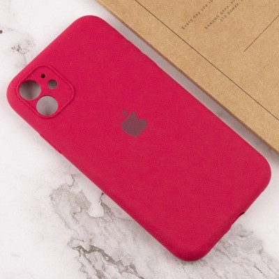 Чохол Silicone Case Full Camera Protective (AA) для Apple iPhone 12 (6.1") Червоний / Rose Red Чохол Silicone Case Full Camera Protective (AA) для Apple iPhone 12 (6.1") Червоний / Rose Red
