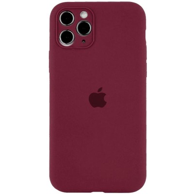 Чохол Silicone Case Full Camera Protective (AA) для Apple iPhone 12 Pro (6.1") Бордовий / Plum Чохол Silicone Case Full Camera Protective (AA) для Apple iPhone 12 Pro (6.1") Бордовий / Plum