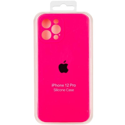 Чохол Silicone Case Full Camera Protective (AA) для Apple iPhone 12 Pro (6.1") Рожевий / Barbie pink Чохол Silicone Case Full Camera Protective (AA) для Apple iPhone 12 Pro (6.1") Рожевий / Barbie pink