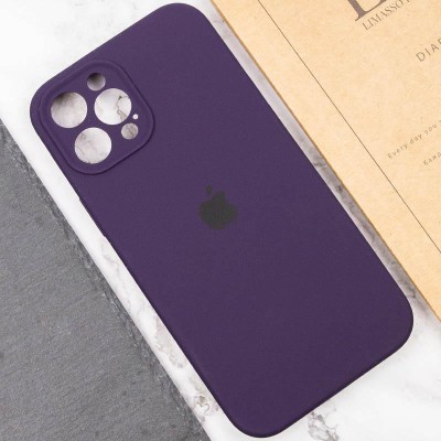 Чохол Silicone Case Full Camera Protective (AA) для Apple iPhone 12 Pro (6.1") Фіолетовий / Elderberry