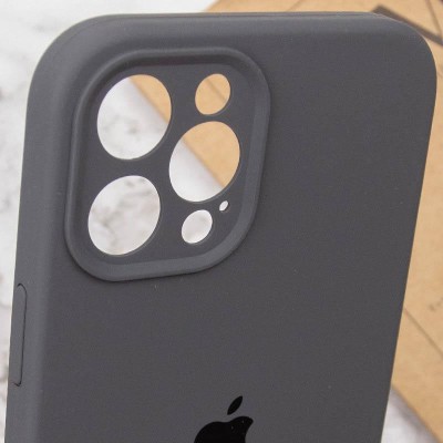 Чохол Silicone Case Full Camera Protective (AA) для Apple iPhone 12 Pro Max (6.7") Сірий / Dark Gray Чохол Silicone Case Full Camera Protective (AA) для Apple iPhone 12 Pro Max (6.7") Сірий / Dark Gray