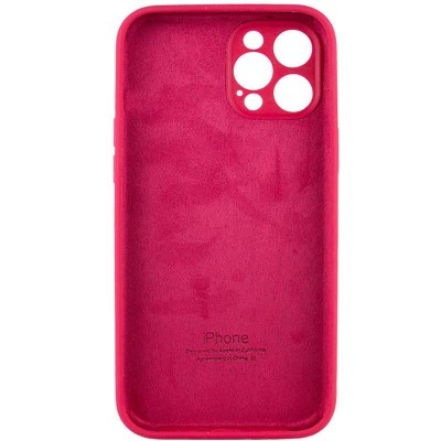 Чохол Silicone Case Full Camera Protective (AA) для Apple iPhone 12 Pro Max (6.7") Червоний / Rose Red Чохол Silicone Case Full Camera Protective (AA) для Apple iPhone 12 Pro Max (6.7") Червоний / Rose Red