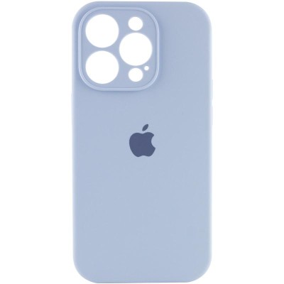 Чохол Silicone Case Full Camera Protective (AA) для Apple iPhone 15 Pro (6.1") Блакитний / Lilac Blue