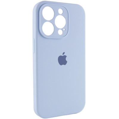 Чохол Silicone Case Full Camera Protective (AA) для Apple iPhone 15 Pro (6.1") Блакитний / Lilac Blue
