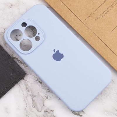 Чохол Silicone Case Full Camera Protective (AA) для Apple iPhone 15 Pro (6.1") Блакитний / Lilac Blue