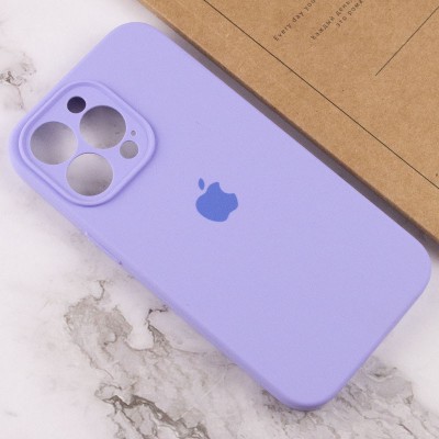 Чохол Silicone Case Full Camera Protective (AA) для Apple iPhone 15 Pro (6.1") Бузковий / Dasheen