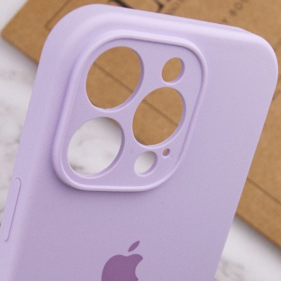 Чохол Silicone Case Full Camera Protective (AA) для Apple iPhone 15 Pro (6.1") Бузковий / Lilac