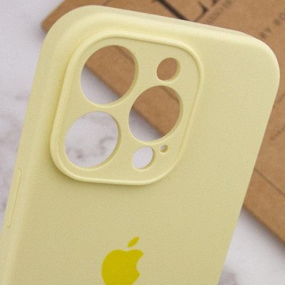 Чохол Silicone Case Full Camera Protective (AA) для Apple iPhone 15 Pro (6.1") Жовтий / Mellow Yellow Чохол Silicone Case Full Camera Protective (AA) для Apple iPhone 15 Pro (6.1") Жовтий / Mellow Yellow