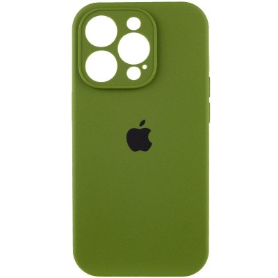 Чохол Silicone Case Full Camera Protective (AA) для Apple iPhone 15 Pro (6.1") Зелений / Dark Olive Чохол Silicone Case Full Camera Protective (AA) для Apple iPhone 15 Pro (6.1") Зелений / Dark Olive