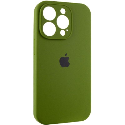 Чохол Silicone Case Full Camera Protective (AA) для Apple iPhone 15 Pro (6.1") Зелений / Dark Olive Чохол Silicone Case Full Camera Protective (AA) для Apple iPhone 15 Pro (6.1") Зелений / Dark Olive