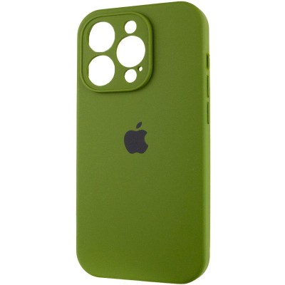 Чохол Silicone Case Full Camera Protective (AA) для Apple iPhone 15 Pro (6.1") Зелений / Dark Olive Чохол Silicone Case Full Camera Protective (AA) для Apple iPhone 15 Pro (6.1") Зелений / Dark Olive