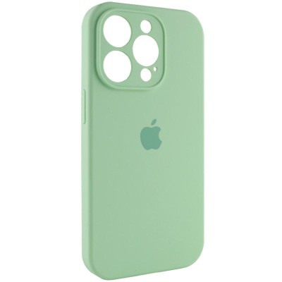 Чохол Silicone Case Full Camera Protective (AA) для Apple iPhone 15 Pro (6.1") Зелений / Pistachio Чохол Silicone Case Full Camera Protective (AA) для Apple iPhone 15 Pro (6.1") Зелений / Pistachio