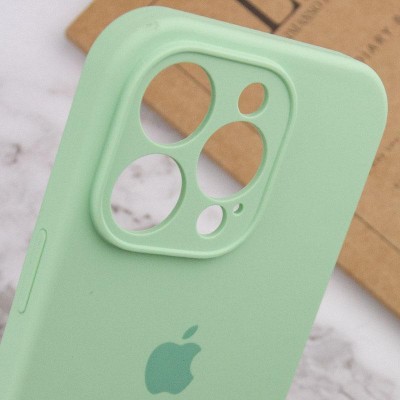 Чохол Silicone Case Full Camera Protective (AA) для Apple iPhone 15 Pro (6.1") Зелений / Pistachio Чохол Silicone Case Full Camera Protective (AA) для Apple iPhone 15 Pro (6.1") Зелений / Pistachio