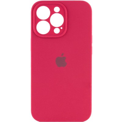 Чохол Silicone Case Full Camera Protective (AA) для Apple iPhone 15 Pro (6.1") Червоний / Rose Red Чохол Silicone Case Full Camera Protective (AA) для Apple iPhone 15 Pro (6.1") Червоний / Rose Red