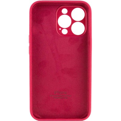 Чохол Silicone Case Full Camera Protective (AA) для Apple iPhone 15 Pro (6.1") Червоний / Rose Red Чохол Silicone Case Full Camera Protective (AA) для Apple iPhone 15 Pro (6.1") Червоний / Rose Red