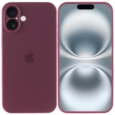 Чохол Silicone Case Full Camera Protective (AA) для Apple iPhone 16 (6.1") Бордовий / Plum Чохол Silicone Case Full Camera Protective (AA) для Apple iPhone 16 (6.1") Бордовий / Plum