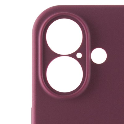 Чохол Silicone Case Full Camera Protective (AA) для Apple iPhone 16 (6.1") Бордовий / Plum Чохол Silicone Case Full Camera Protective (AA) для Apple iPhone 16 (6.1") Бордовий / Plum