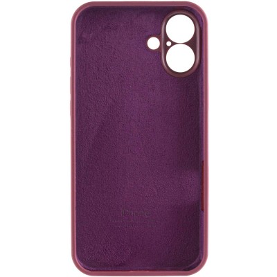 Чохол Silicone Case Full Camera Protective (AA) для Apple iPhone 16 (6.1") Бордовий / Plum Чохол Silicone Case Full Camera Protective (AA) для Apple iPhone 16 (6.1") Бордовий / Plum
