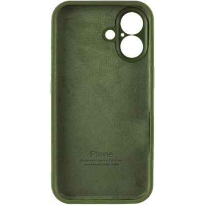 Чохол Silicone Case Full Camera Protective (AA) для Apple iPhone 16 (6.1") Зелений / Dark Olive Чохол Silicone Case Full Camera Protective (AA) для Apple iPhone 16 (6.1") Зелений / Dark Olive