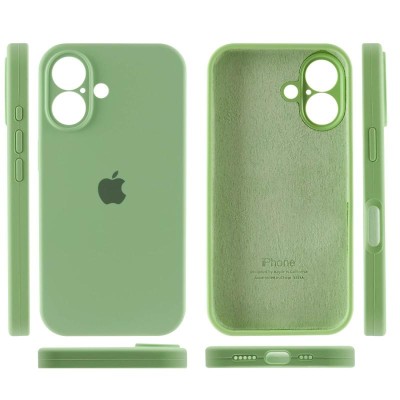 Чохол Silicone Case Full Camera Protective (AA) для Apple iPhone 16 (6.1") М'ятний / Mint Чохол Silicone Case Full Camera Protective (AA) для Apple iPhone 16 (6.1") М'ятний / Mint