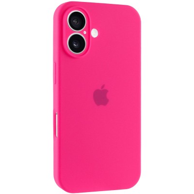 Чохол Silicone Case Full Camera Protective (AA) для Apple iPhone 16 (6.1") Рожевий / Barbie pink Чохол Silicone Case Full Camera Protective (AA) для Apple iPhone 16 (6.1") Рожевий / Barbie pink