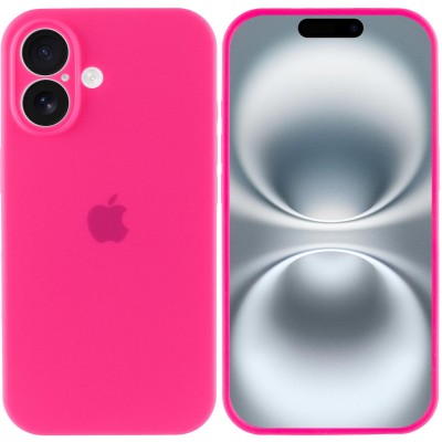 Чохол Silicone Case Full Camera Protective (AA) для Apple iPhone 16 (6.1") Рожевий / Barbie pink Чохол Silicone Case Full Camera Protective (AA) для Apple iPhone 16 (6.1") Рожевий / Barbie pink