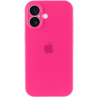 Чохол Silicone Case Full Camera Protective (AA) для Apple iPhone 16 (6.1") Рожевий / Barbie pink Чохол Silicone Case Full Camera Protective (AA) для Apple iPhone 16 (6.1") Рожевий / Barbie pink
